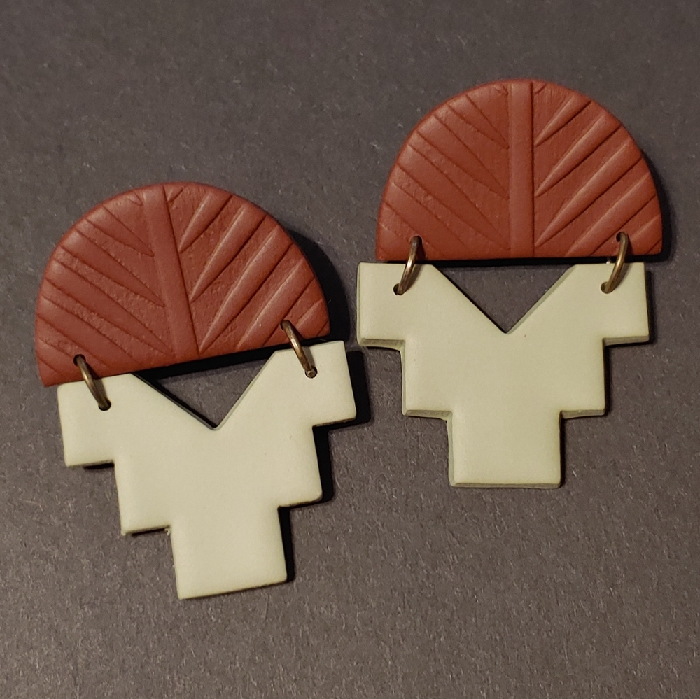Handmade polymer clay southwest style earrings